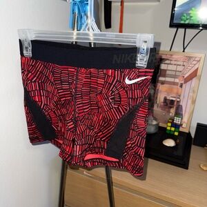 Nike Pro Red and Black Athletic Shorts